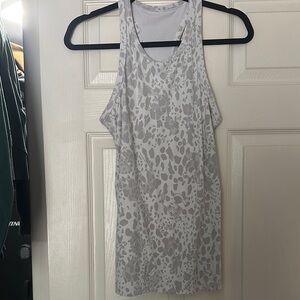 Lululemon Athletica White and Gray Tank Top